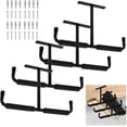 thumbnail image 1 of 4 Pack Overhead Garage Storage Hooks, 16.5" Heavy Duty Ceiling Mount Hangers, Double T-Bar Metal Ladder Racks, Hanging for Bike, Pipe Lumber, Fishing Rod, Sports Equipment, 1 of 4