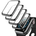 thumbnail image 1 of [4 Pack] PET Screen Protector Black Edge for Apple Watch Series 10 42mm [Strong Absorption] Anti-Scratch HD Clear Touch Sensitive Soft Film Full Coverage Accessories for iWatch 42mm, 1 of 9