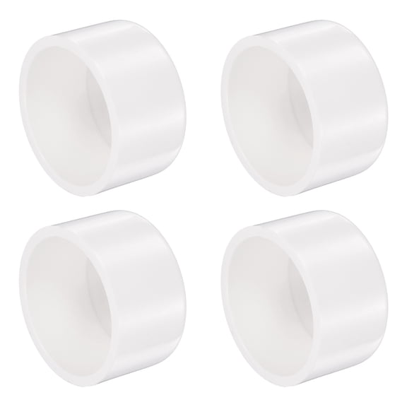 4 Pack PVC Pipe End Caps, 1/2" SCH40 PVC Cap 0.84" OD Furniture Grade Pipe Cap Fitting for Standard 1/2" Schedule 40 Coupling Adapt Plug for Plumbing, DIY, Garden & Irrigation