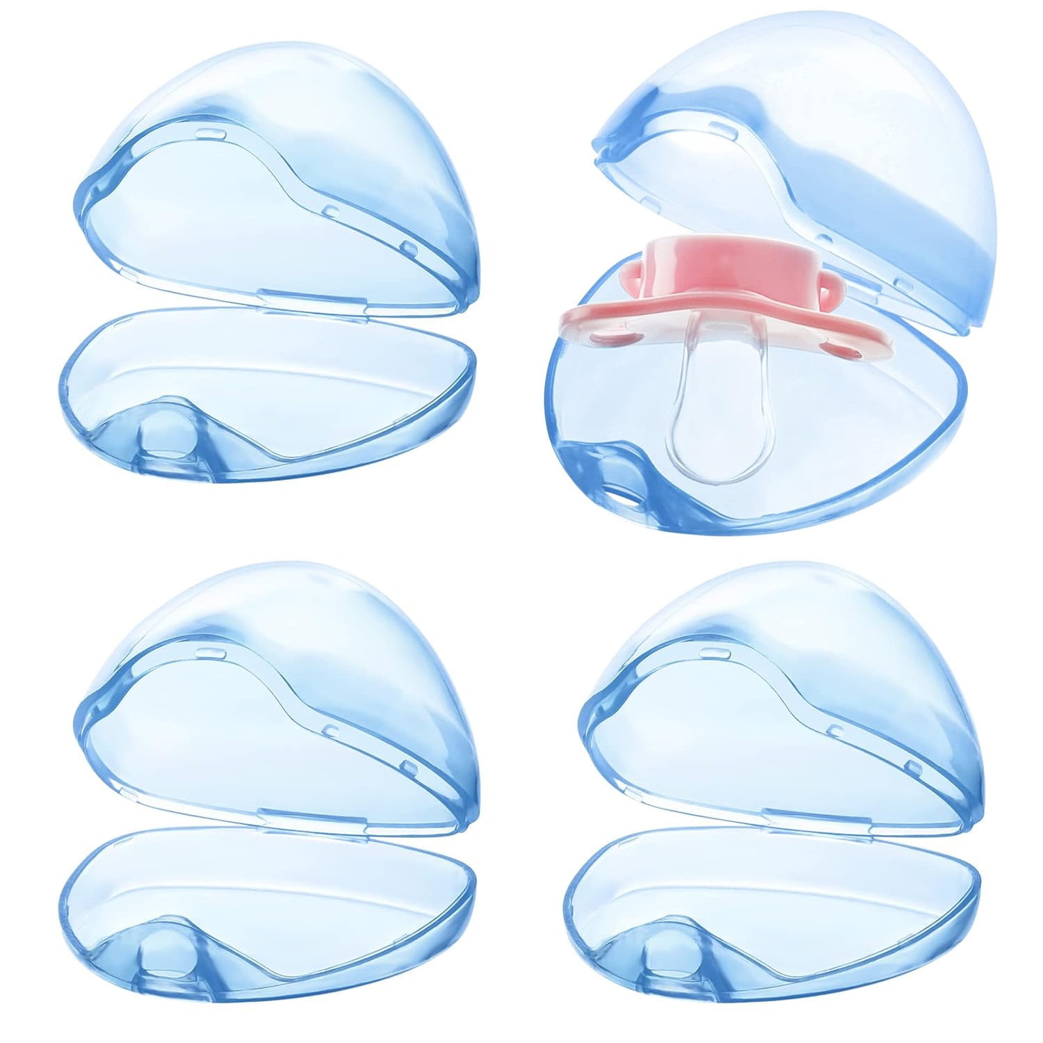 Baby Pacifier Storage Container 4 Pack Pacifier Holder Case,Newborn Baby Pacifiers Pouch for Boys ...