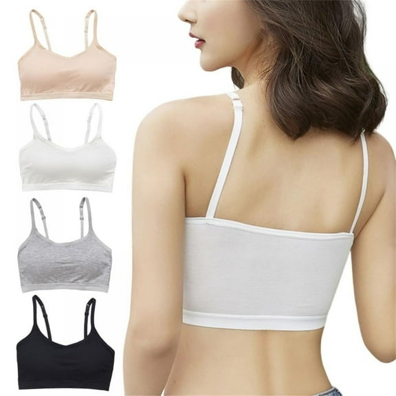 4-Pack Padded Sports Bras With Wirefree Yoga Tank Tops & Breathable Design for Women