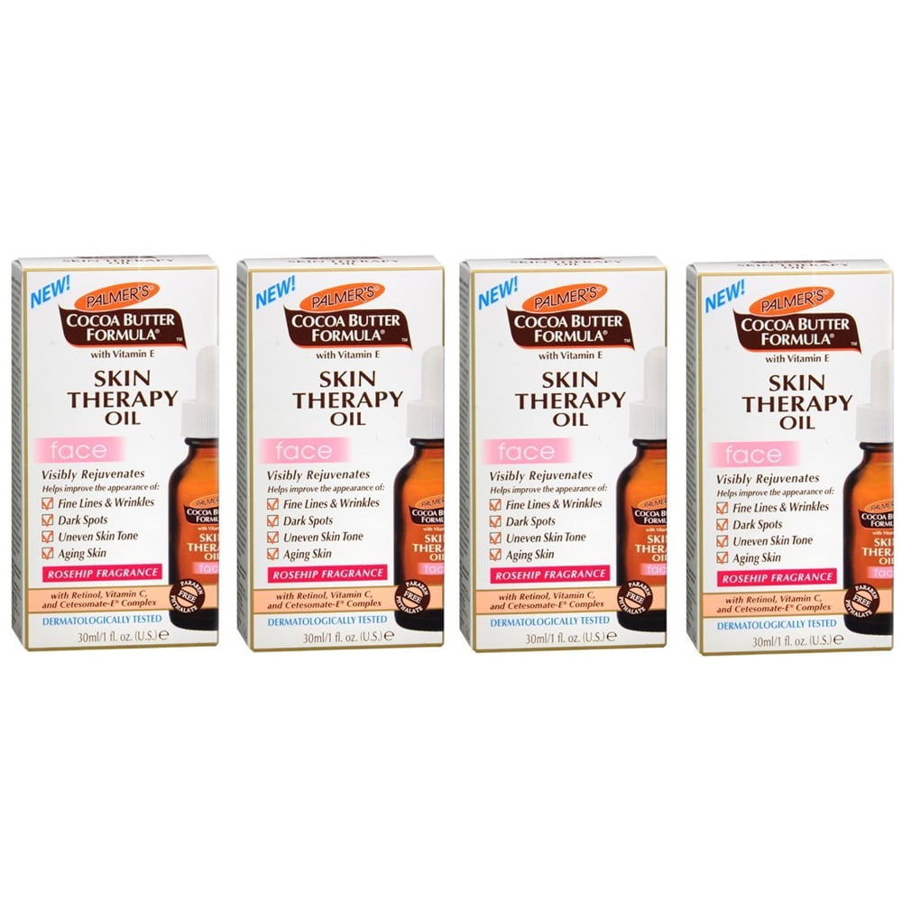4 Pack - Palmer's Cocoa Butter Formula Skin Therapy Oil for Face 1 oz