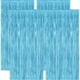 thumbnail image 1 of 4 Pack Party Decorations, 3.28 FT x 7.05 FT Blue Foil Streamers, Metallic Sky Blue Backdrop Fringe Curtains Bithday Back Drop, Winter Backdrop for Party Supplies Door Decor Hanging, 1 of 14