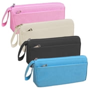 4 Pack Pencil Case Pouch Double-Layer Pencil Bag Pen Case Organizer for School, Office & College Supplies