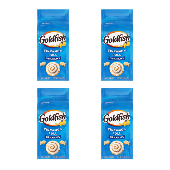 (4 Pack) Pepperidge Farm Goldfish Grahams Cinnamon Roll Baked Grahams, 6.6 oz Bags