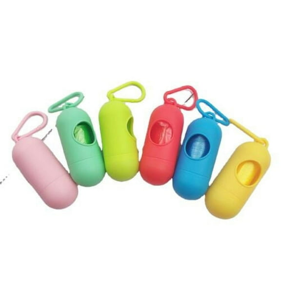 4 Pack Pet Dog Poop Bag Dispenser Waste Garbage Bags Carrier Holder - Green
