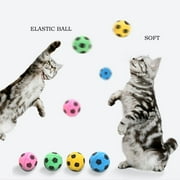 4-Pack Pet Sponge Soccer Balls, Soft Chewable Sports Cat Toys for Gentle Indoor Fetch and Interactive Play Throwing 1.8- Inch Diameter