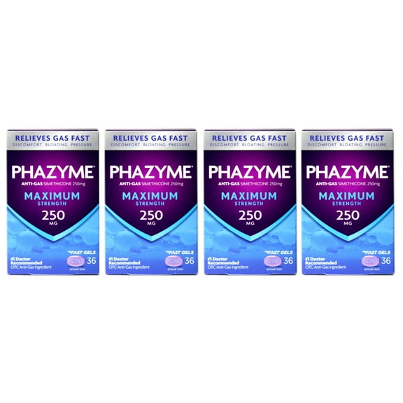 4 Pack - Phazyme Maximum Strength Softgels, 36 Each