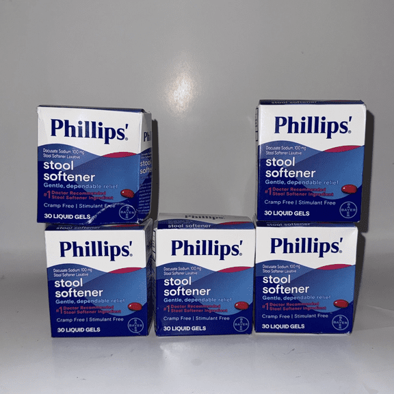 Phillips' Stool Softener Digestive Relief Liquid Gels, 30 ct, 4 Pack