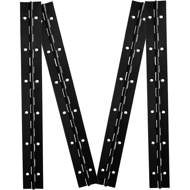 4 Pack Piano Hinge for Black Stainless Steel Continuous