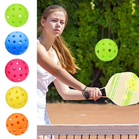 4-Pack Pickleball Balls 74mm 40 Hole PE Plastic Hard Outdoor Indoor Balanced High Bounce Tournament Play Orange 2.9in by MPOISVA