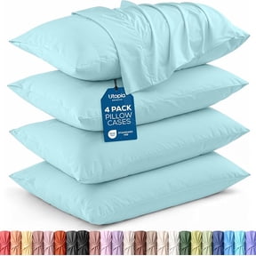 4 Pack Pillowcases King Spa Blue