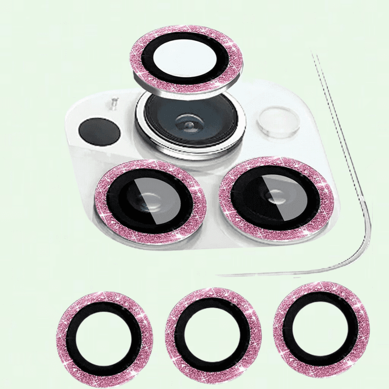 Pack Pink Camera Lens Protector Compatible with iPhone 12 Pro