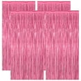 thumbnail image 1 of 4 Pack Pink Party Decorations, 3.28 FT x 7.05 FT Pink Backdrop, Metallic Tinsel Backdrop Fringe Curtains Backdrop Curtains, Photo Backdrop Party Supplies Birthday Party Decorations, 1 of 7