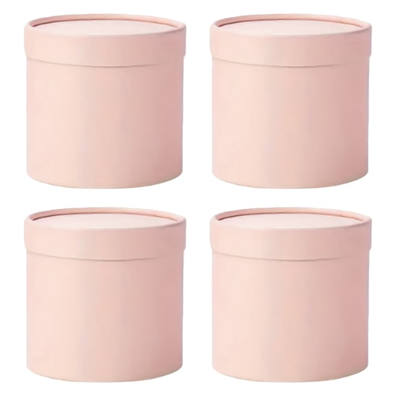 4-Pack Pink/White/Black Round Gift Box with Lids-Stylish Flower Box, Multi-Functional Storage Boxes for Gifts, Arrangements, Birthdays & Valentine’s Day Gifts, Bridesmaid,Proposal,Wedding,Party Favor