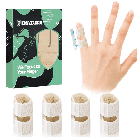 4 Pack Pinky Finger Splint, Small Finger Brace for Trigger Finger - Broken - Arthritis