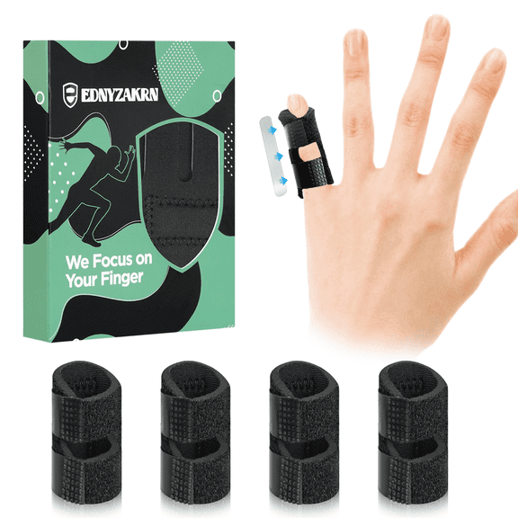 4 Pack Pinky Finger Splint, Small Finger Brace for Trigger Finger - Broken - Arthritis