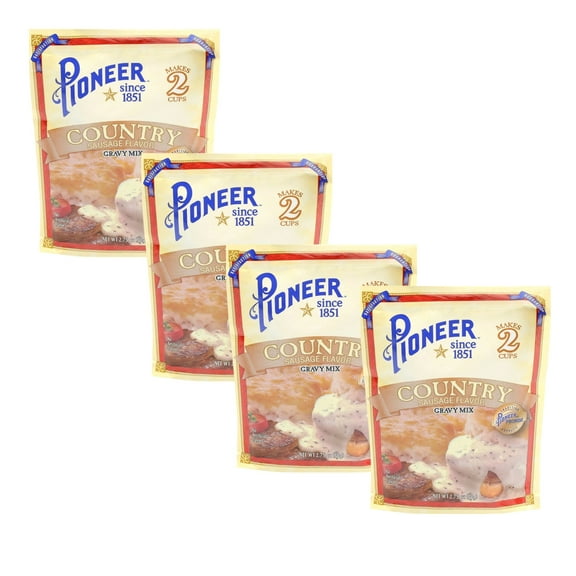 ( 4 Pack ) Pioneer Country Sausage Flavor Gravy Mix 2.75 Oz. Packet