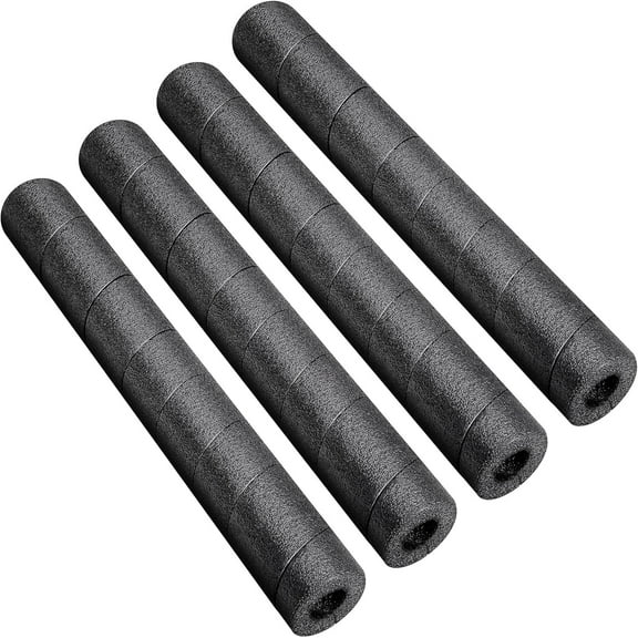 4 Pack Pipe Insulation Foam Tube, 15.7 Inches Black Pool Noodles Foam, Multi-Purpose Snake Pipe Wrap Protection for Outdoor Indoor Swimming Pool Handle and Winter Water Pipes