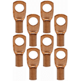 thumbnail image 1 of 4 Pack Pipemen's Installation Solution 8g Copper Ring Terminal 1/4" IS-PTRC-8-8, 1 of 9