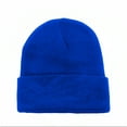 thumbnail image 1 of 4 Pack Plain Long Cuffed Unisex Beanies Skullies for Men and Women (Royal Blue), 1 of 2