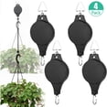 thumbnail image 1 of 4 Pack Hook Pulley, Retractable Hanger Easy Reach Hanging Flower Basket for Garden Baskets Pots and Birds Feeder Hang High up and Pull Down to Water Or Feed, 1 of 10