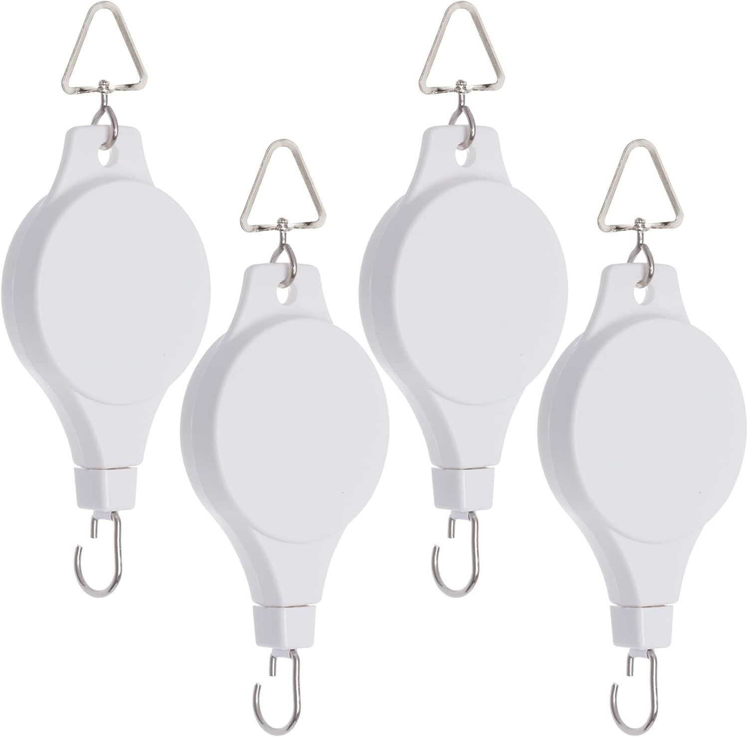 4 Pack Plant Pulley Retractable Hanger, Easy Reach Plant Pulley ...