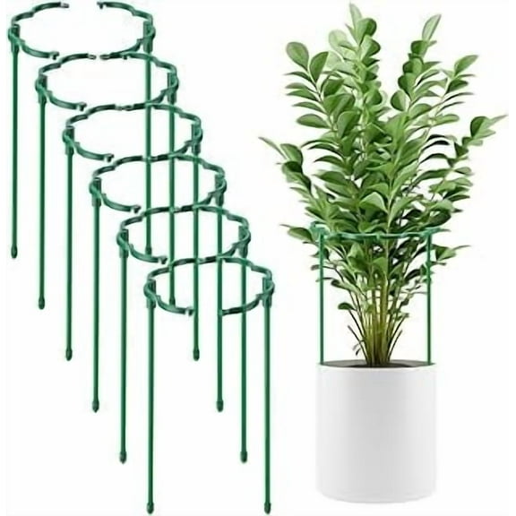4 Pack Plant Support Tomato Cages for Garden, 18 Inches Small Tomato Cages and Supports with Adjustable Rings for Garden Pots, Plant Stakes Tomato Trellis Rings for Climbing Plants