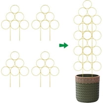 4 Pack Plant Trellis Indoor 14.5Inch for Climbing Plants Indoor Small Garden Trellis for Potted Plant Support Metal Wire Stackable Trellis Houseplant for Monstera Vines Lvy Pothos Access