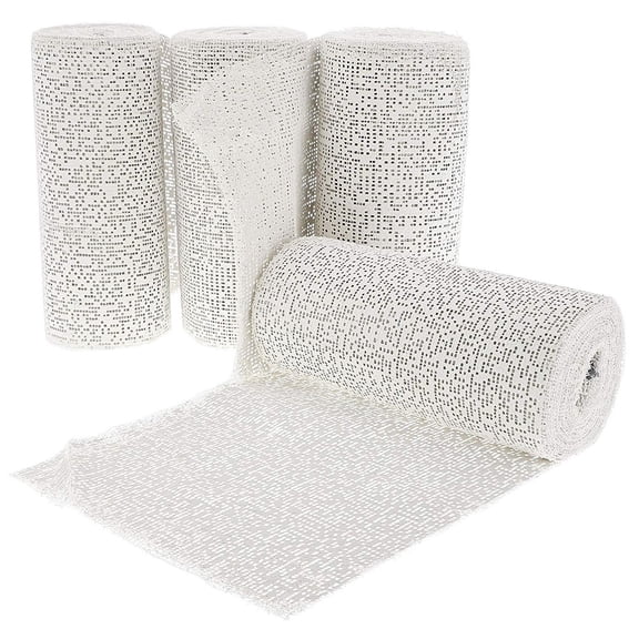 Plaster Cloth Strips - 6 in x 15 ft, 4-Pack - Easy-Cut Plaster Wrap Kit for DIY Paper Mache & Belly Casting - Craft Supplies for Sculptures, Masks & Art Projects