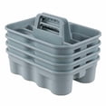 thumbnail image 1 of 4-Pack Plastic Cleaning Caddy with Handle, Plastic Cleaning Tool Caddy, Gray, 1 of 7