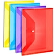 thumbnail image 1 of 4 Pack Plastic Envelopes with Snap Closure,US Letter A4 Size Plastic File Folders for Documents, Clear Envelopes Pouches Folders for School Work Office Organization, Filing Envelopes, 1 of 7