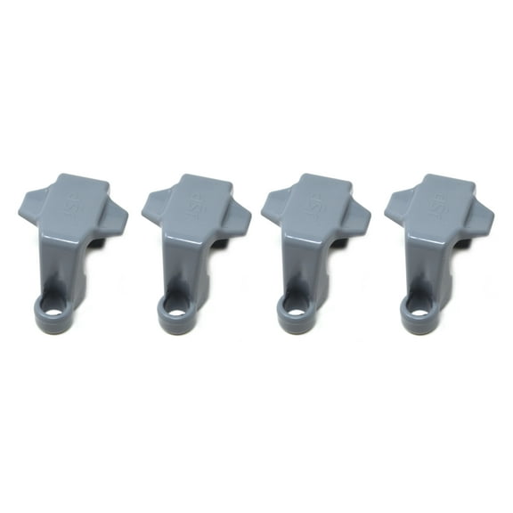 4 Pack Plastic Pontoon Boat Square Rail Fender Adjuster Hanger Clip - Fits 1 and 1-1/4 Inch Square Tubing Rails