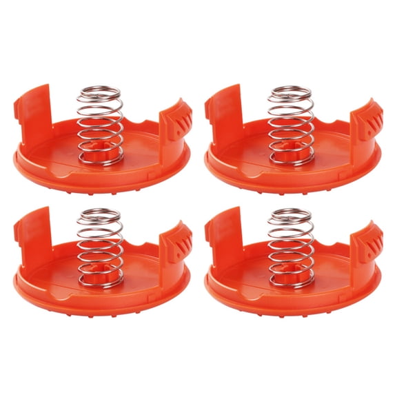 4-Pack Plastic Replacement Spool Cap Covers and Springs Trimmer Parts Replace Compatible for Weed Eater