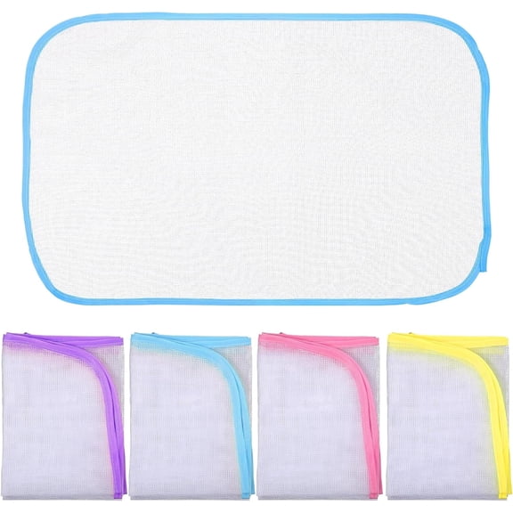 4 Pack Polyester Mesh Ironing Pressing Cloth Reusable Heat Resistant Clothes Protector Mat