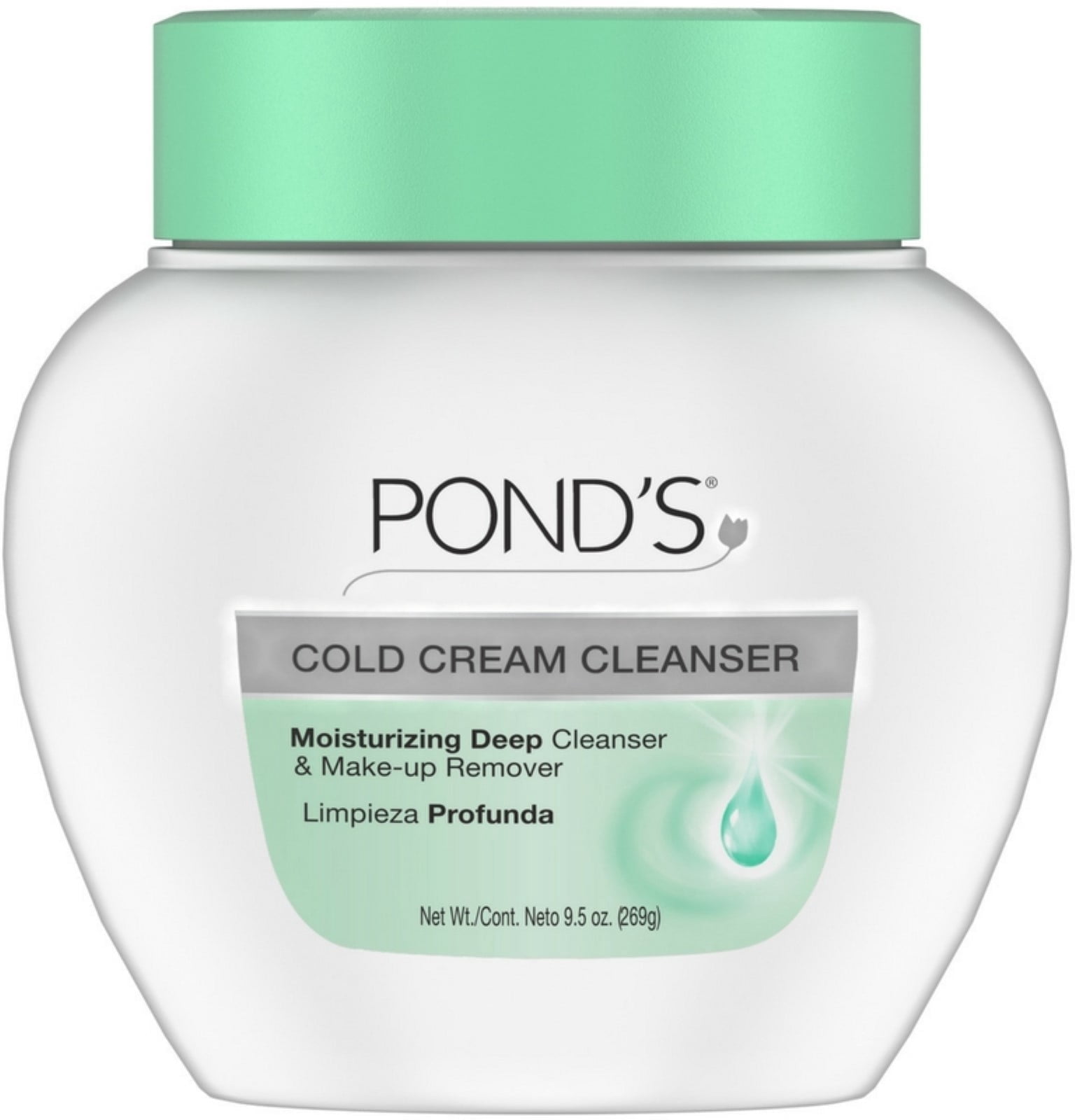 POND'S Cold Cream, Skin Care Facial Cleanser for All Skin Types, Deep Moisturizing Face Wash & Make -Up Remover, 9.5 oz - 4 Pack