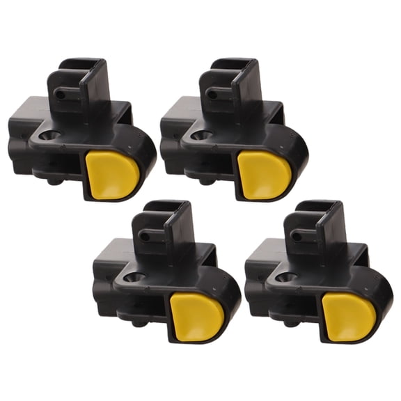 4 Pack Pop-up Canopy Leg Buttons for 34x34mm Square Tent Poles, Plastic for Gazebo Foot Lock Buttons with Elastic Locking Fit, Outdoor Awning Replacement Parts Up Button