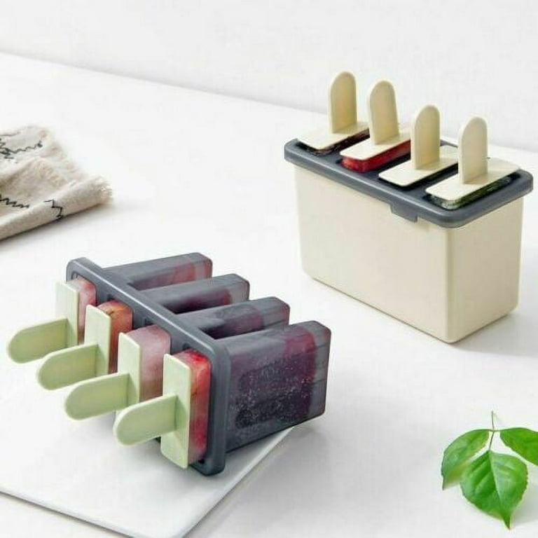 4 Pack Popsicle Molds Ice Pop Molds Food Grade Frozen Popsicle