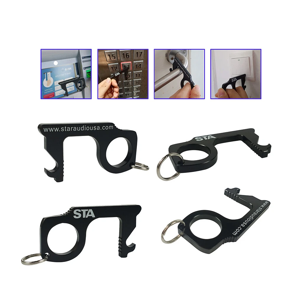 Clean Key Lock 4-Pack Portable Clean Key Door Opener Touchless Anti-Microbial Keychain ...