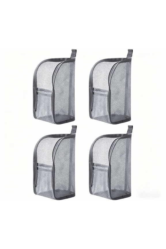 4 Pack Portable Standing Travel Toiletry Bag, EVA Mesh Waterproof Cosmetic Pouch Travel Essentials