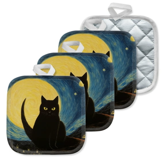 Caroline's Treasures American Wirehair Cat Pot Holders - Set Of 2 Heat Resistant Kitchen Hot Pads, 7.5x7.5 Inch