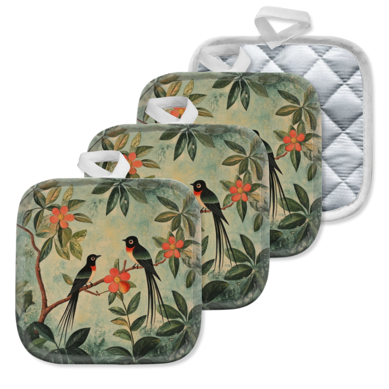4 Pack Pot Holders,Kitchen Essential, Potholder Set,Field Of Sunflowers Reaching For The Sky