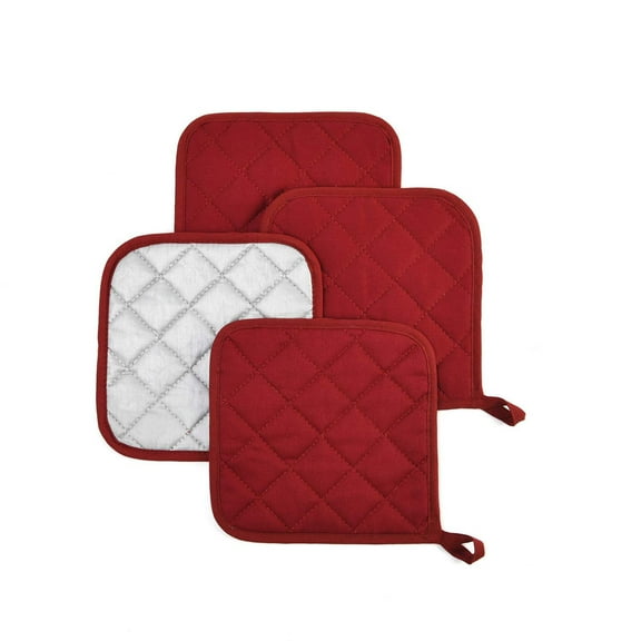 4 Pack Pot Holders for Kitchen, Resistant Clearance Pot Holders Sets, Oven Hot Pads for Kitchen, Cloth Pot Holders for Cooking