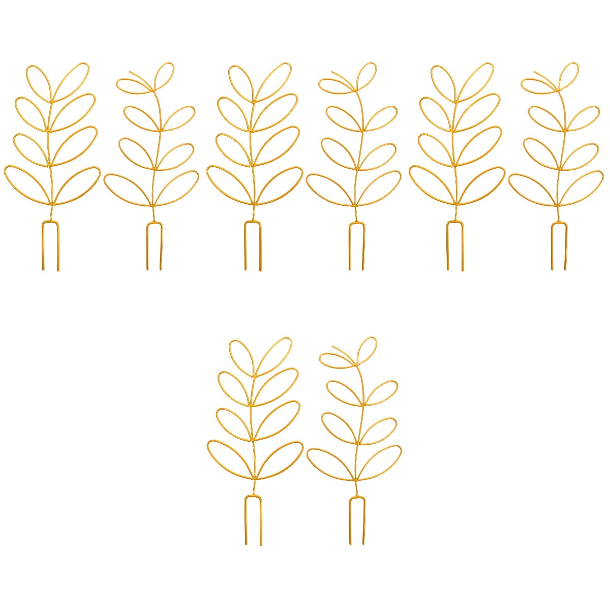 WRISTBIQUE 8Pcs Plant Climbing Stand Green Support Racks for Garden Use Outdoor Gardening Golden