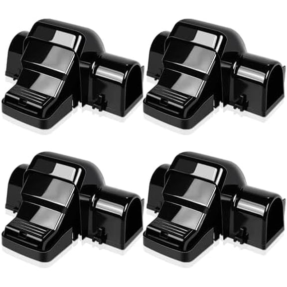 4 Pack Powerful Rat Traps with Dual Tunnels Design, Quick Humane Kill Mouse Snap Trap Safe for Pet & Kids, Reusable Chipmunk Rats Traps for Outdoor Indoor Garden Basement Yard, Easy to Set