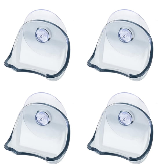 4 Pack Powerful Vacuum Suction Cup Hooks Adhesive Shaver Holder for Bathroom Kitchen, Plastic