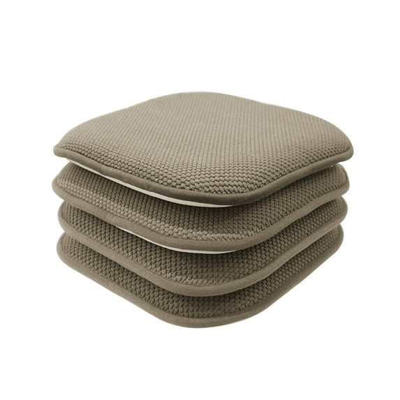 4 Pack: Premium Memory Foam Non Slip Chair Cushions - Assorted Colors