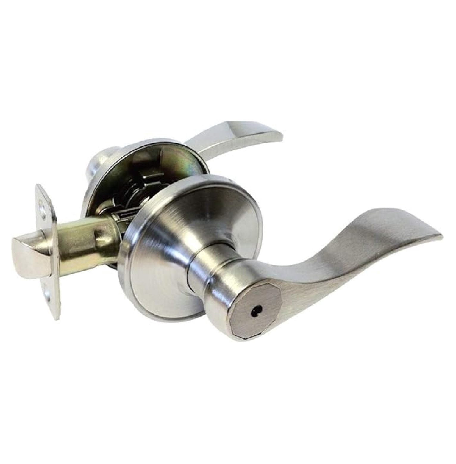 4 Pack Privacy Bedroom Bathroom Lock Door Lever Handle Knob (Bed and Bath) 838DC