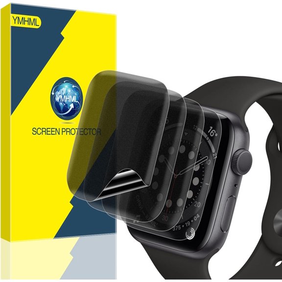 [ 4 Pack Privacy Screen Protector Compatible for Apple Watch 44mm SE Series 6/5/4, [Upgrade Anti-Spy Film] Soft Anti-Scratch Film