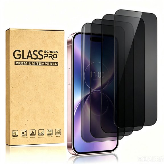 4-Pack Privacy Screen Protector for iPhone Xr/ 11, Anti-Spy & Anti-Glare, Easy Installation with Case Friendly Design